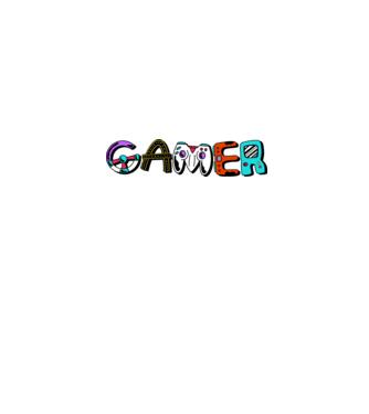 Inscripție Gamer model gri pe tricou