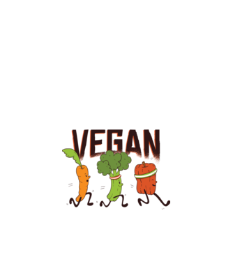 Legume vegan model alb pe tricou