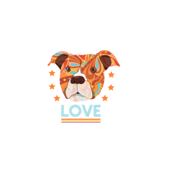 Dragoste Pitbull model negru pe tricou