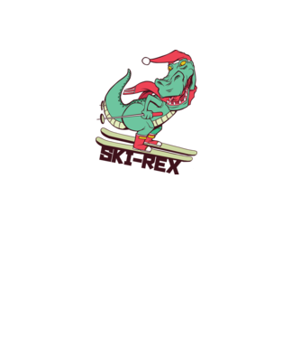 Ski Rex model turcoaz pe tricou