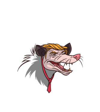 Trump Opossum model verde de măr pe tricou