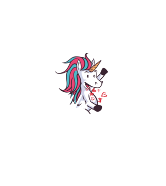 'Dragoste Unicorn pentru Valentine''s Day' model albastru închis pe tricou