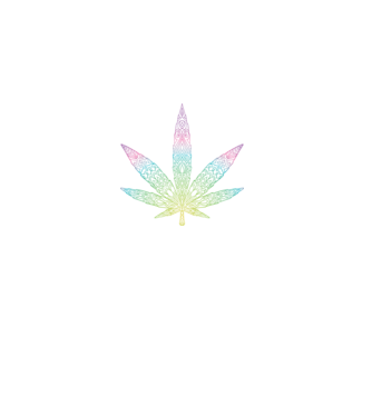Frunză colorată de marijuana model negru pe tricou