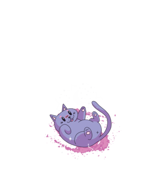 Space Cat - pisică drăguță în spațiu model negru pe tricou