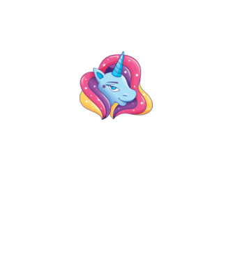 Cap de unicorn model alb pe tricou