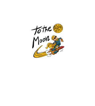 To the Moon Bitcoin model negru pe tricou