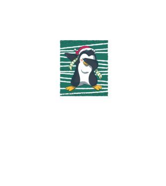 Pinguin DAB Crăciun model alb pe tricou