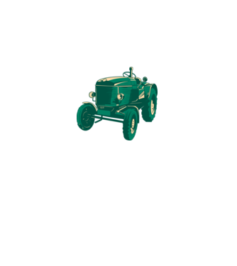 Tractor vechi model gri pe tricou