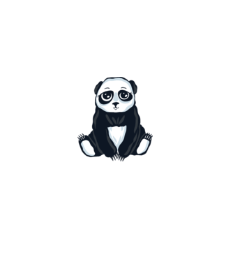 Panda drăguț model turcoaz pe tricou