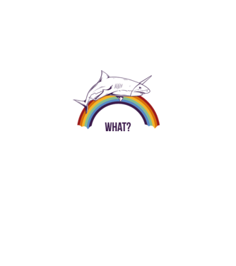 Rechin unicorn model alb pe tricou
