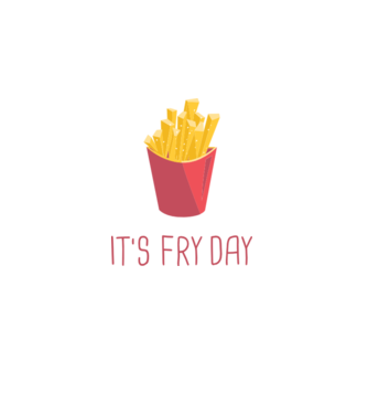 'It''s Fry Day' model negru pe tricou