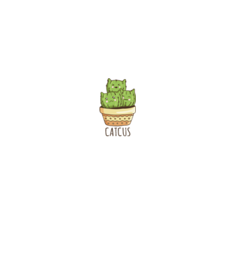 Catcus Pisică Cactus model alb/roșu pe tricou