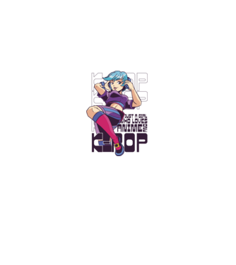 Doar o fată căreia îi place Anime și K-Pop model liliachiu pe tricou