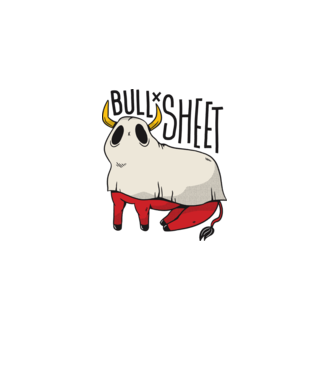 Bull sheet model gri pe tricou