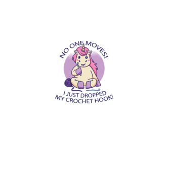 Nu mișcă nimeni, mi-a căzut acul de tricotat - Unicorn model gri pe tricou