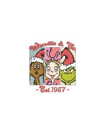 Whoville & Co. - Grinch model alb pe tricou