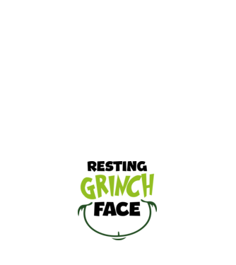 Resting Grinch face model negru pe tricou