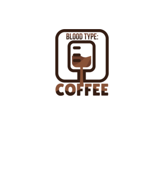Grupa mea de sânge este cafeaua model alb pe tricou