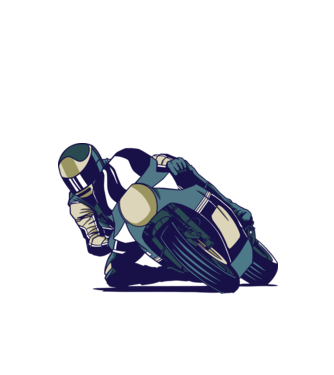 Concurent motocicletă model alb pe tricou