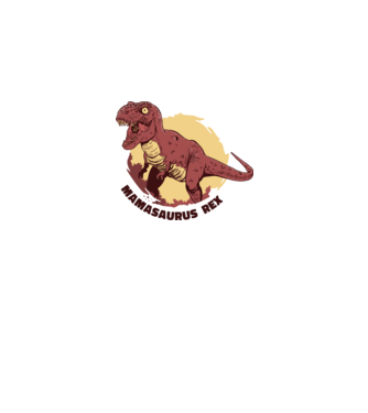 mamasaurus rex model alb pe tricou