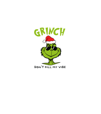 Grinch - Don't kill my vibe model albastru închis pe tricou