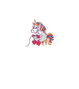 Gamer Unicorn model roz pe tricou