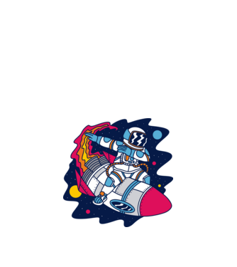 Astronaut DAB model nisipiu pe tricou