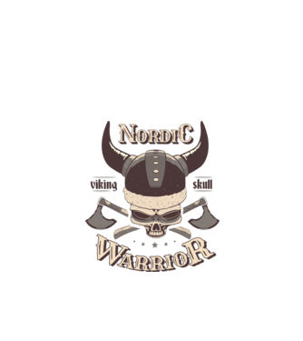 Nordic Warrior model negru pe tricou