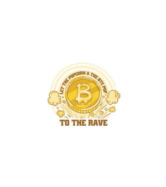 Bitcoin to the Rave model negru pe tricou