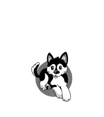 Câine Pomsky model nisipiu pe tricou
