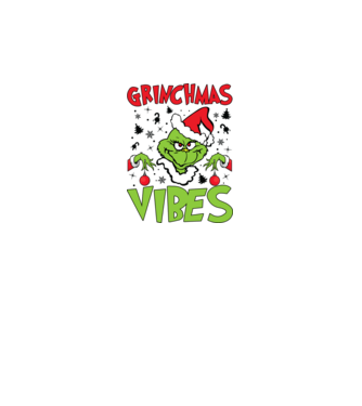 Grinchmas Vibes - Grinch model negru pe tricou