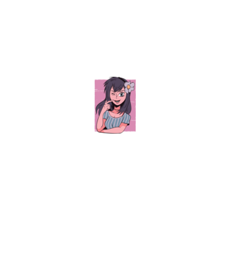 Fată Anime model negru pe tricou