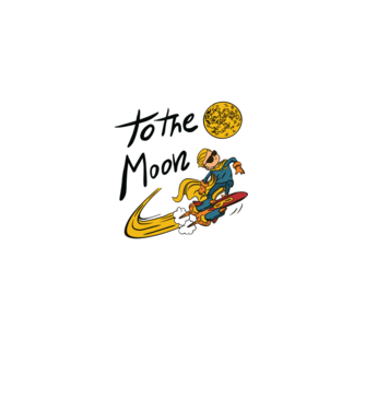 To the Moon Bitcoin model negru pe tricou