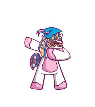 Unicorn Absolvent DAB model alb pe tricou