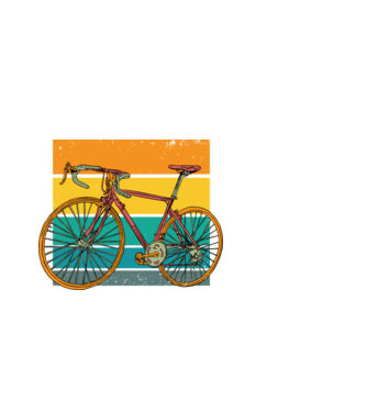 Bicicletă Retro model alb pe tricou