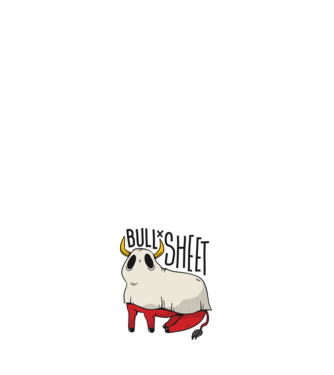 Bull sheet model negru pe tricou