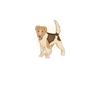 Fox Terrier model negru pe tricou