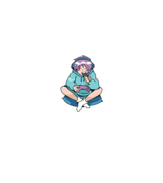 Anime Gamer Fată cu ciocolată model negru pe tricou