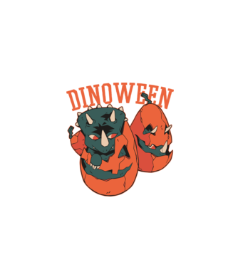 Dinoween model negru pe tricou