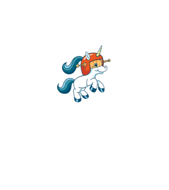Unicorn Astronaut model negru pe tricou