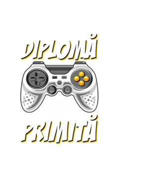 Gameri şcoală Diplomă model negru pe tricou