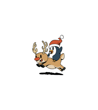 pinguin reindeer cristmas model nisipiu pe tricou