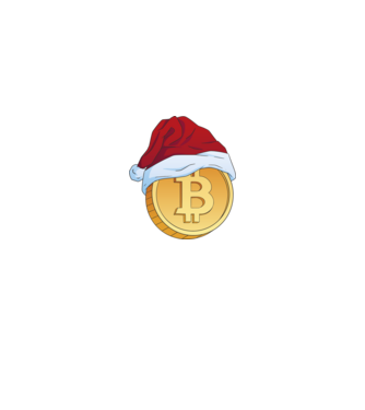 Crăciun Bitcoin model albastru regal pe tricou