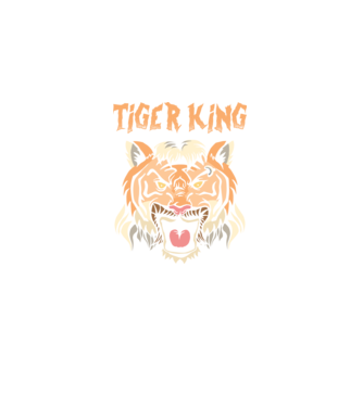 Tiger King model negru pe tricou