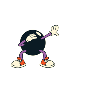 Bowling DAB model negru pe tricou