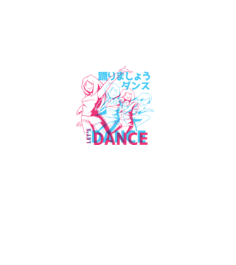 Anime Dance model alb pe tricou