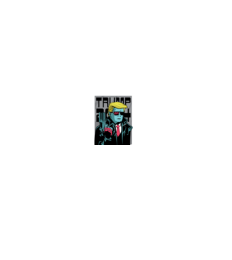 Trump Terminator 2024 model negru pe tricou