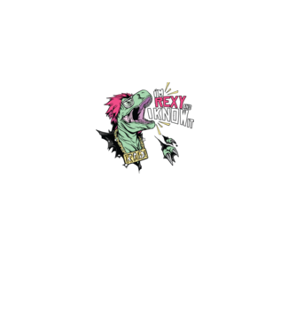 'I''m Rexy and I know it - tricou dinozaur amuzant' model alb pe tricou