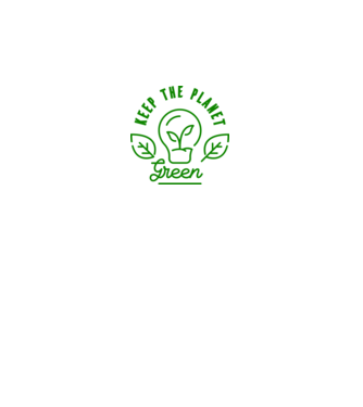 Keep The Planet Green - Ziua Pământului model alb pe tricou