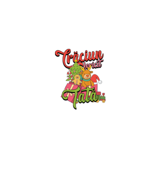 CRĂCIUN FERICIT TATĂ model negru pe tricou